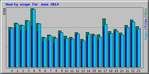 Hourly usage for June 2014