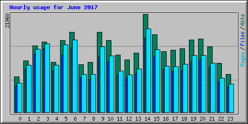 Hourly usage for June 2017
