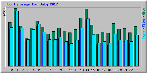 Hourly usage for July 2017