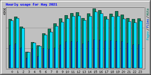 Hourly usage for May 2021