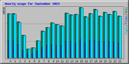 Hourly usage for September 2023