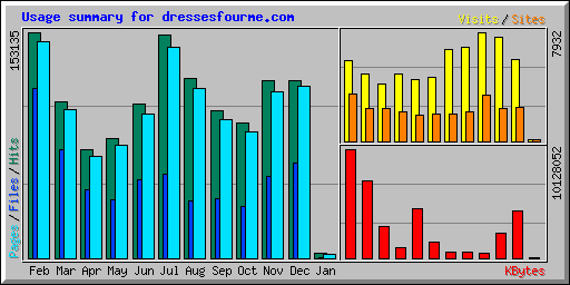 Usage summary for dressesfourme.com